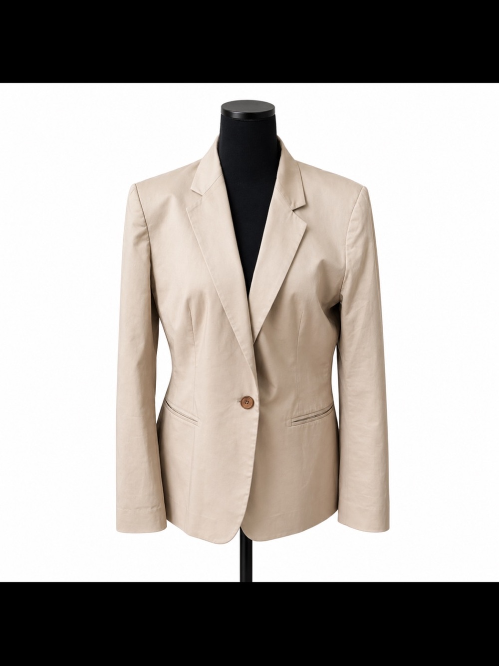 Banana Republic Beige Blazer Size 14 Tailored Business Casual Jacket Classic